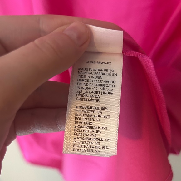 NWT The Drop Maya Silky Slip Skirt Hot Pink Size M Elastic Waistband Valentines - Picture 4 of 9